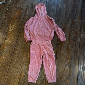 Tucker & Tate Pink VelourJogger Set